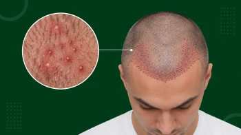 جوش زدن سر بعد از کاشت مو