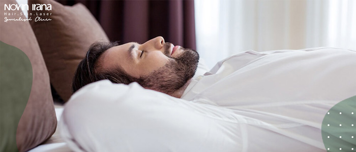 نحوه صحیح خوابیدن پس از کاشت مو