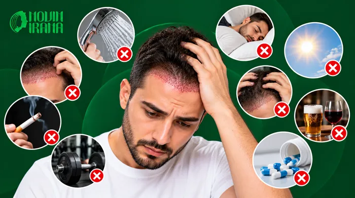 اشتباهاتی که بعد از کاشتن مو انجام می شود