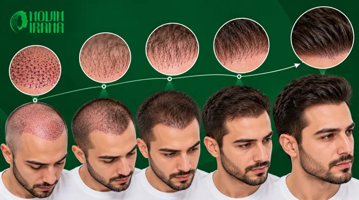 رویه و روند رشد مو پس از کاشت