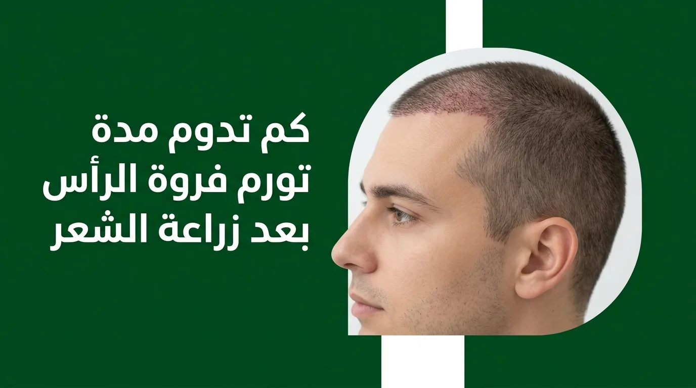 كم تدوم مدة تورم فروة الرأس بعد زراعة الشعر؟