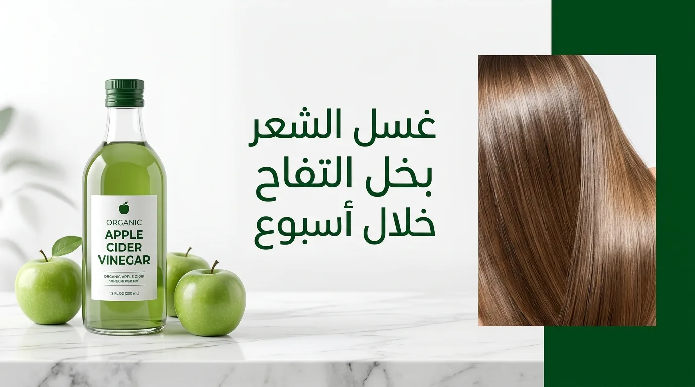 غسل الشعر بخل التفاح خلال أسبوع