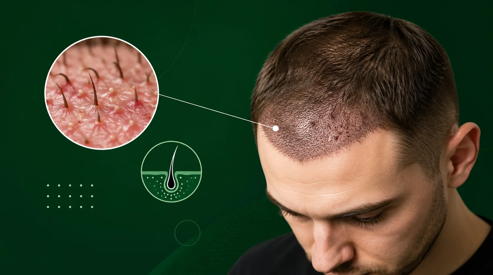 ظهور البثور بعد زراعة الشعر دليل على نمو الشعر