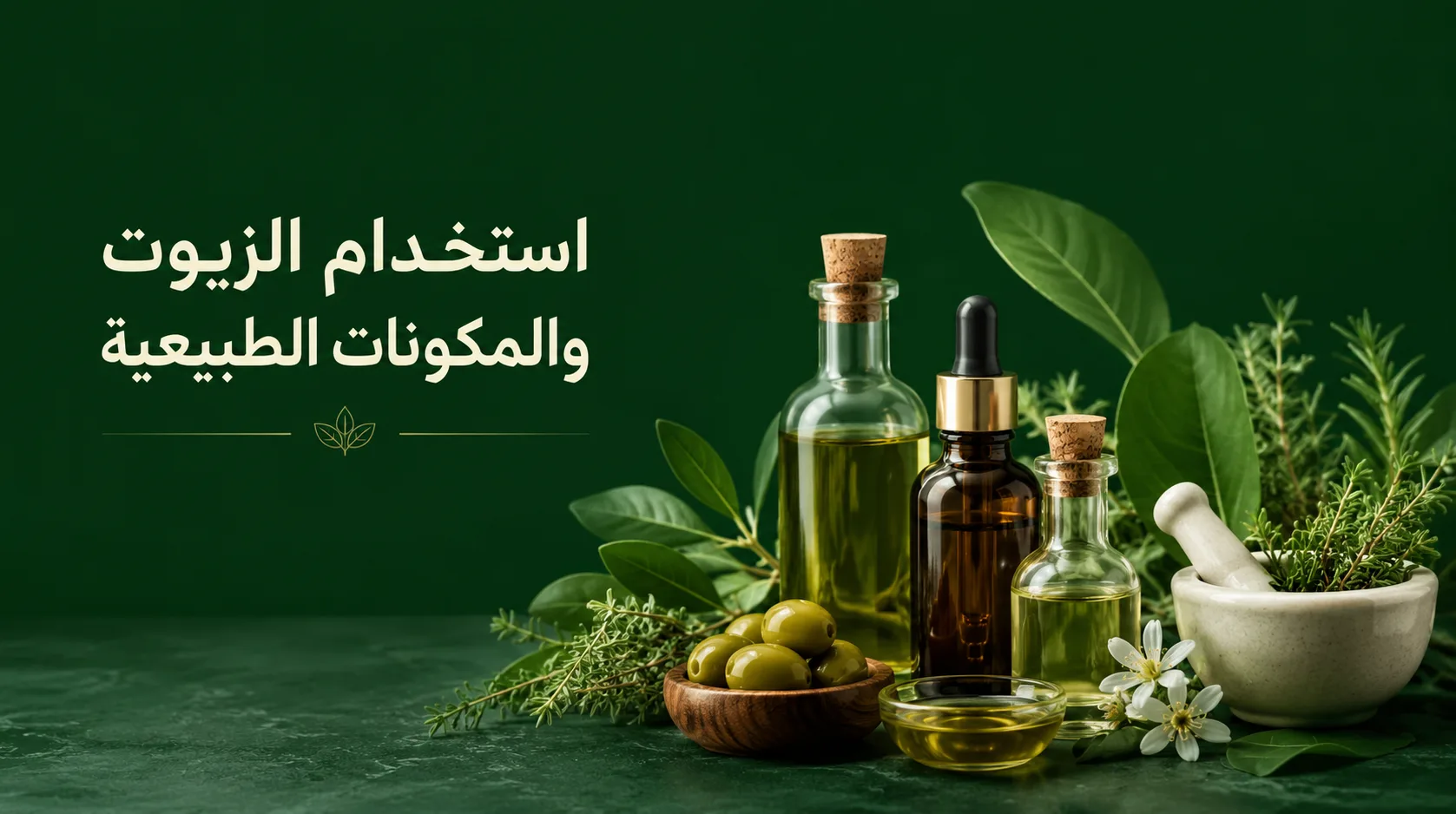 ستخدام الزيوت والمكونات الطبيعية