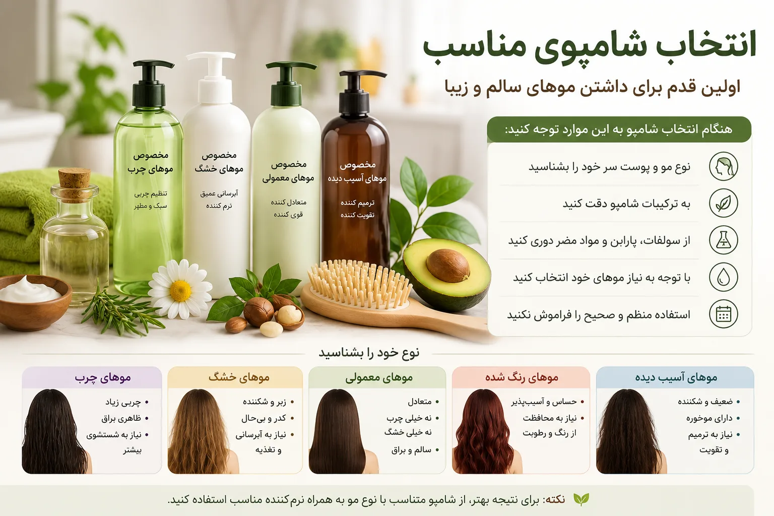 انتخاب شامپوی مناسب