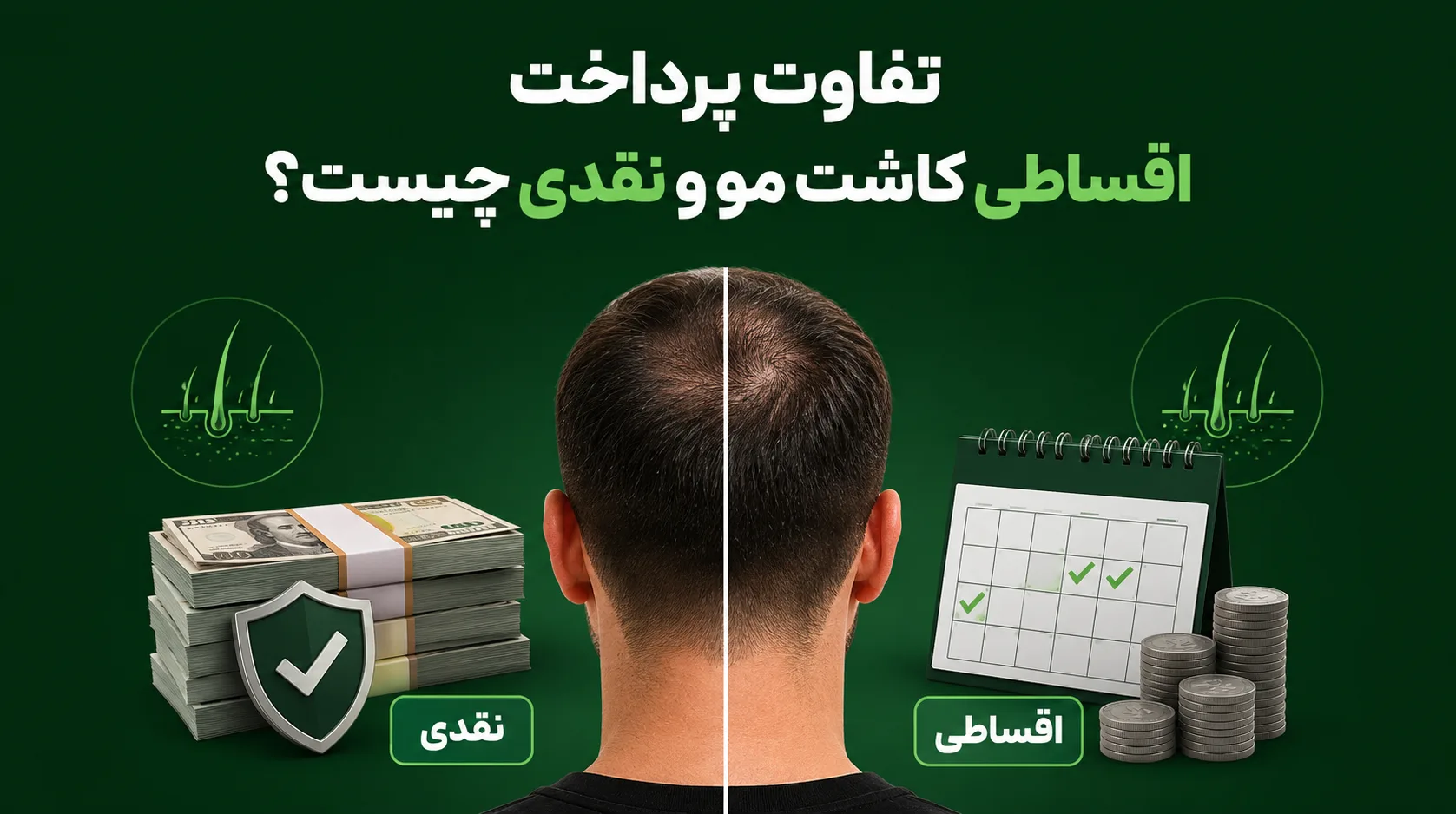 تفاوت پرداخت اقساطی کاشت مو و نقدی چیست؟