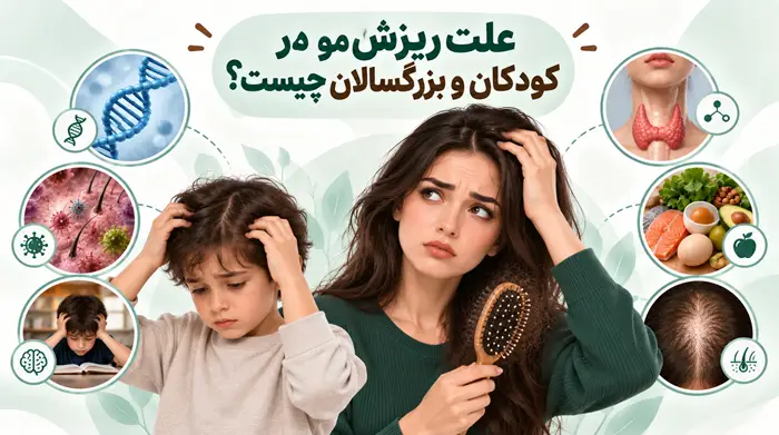 علت ریزش مو در کودکان و بزرگسالان چیست؟